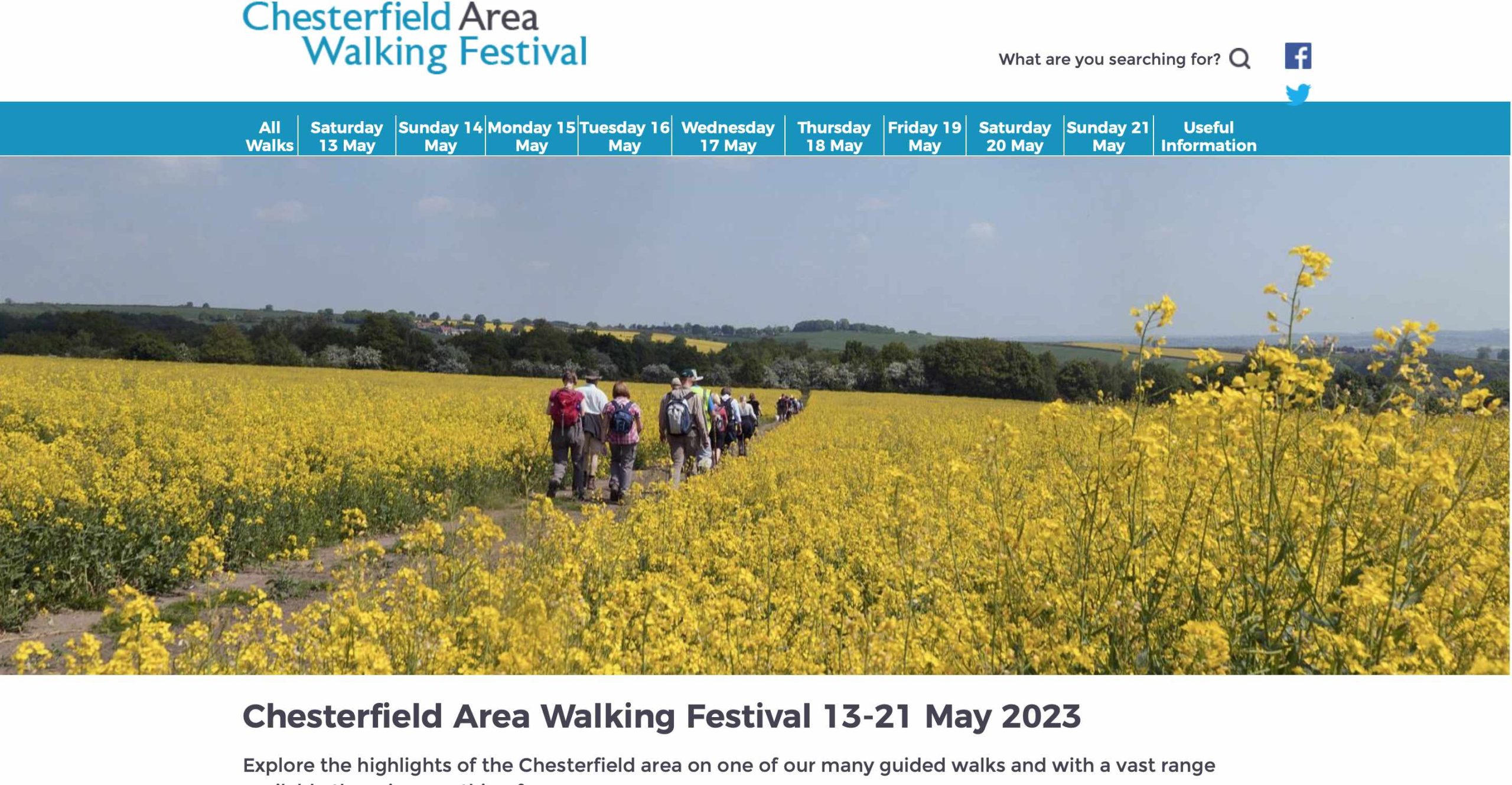 Chesterfield Area Walking Festival 13-21 May 2023