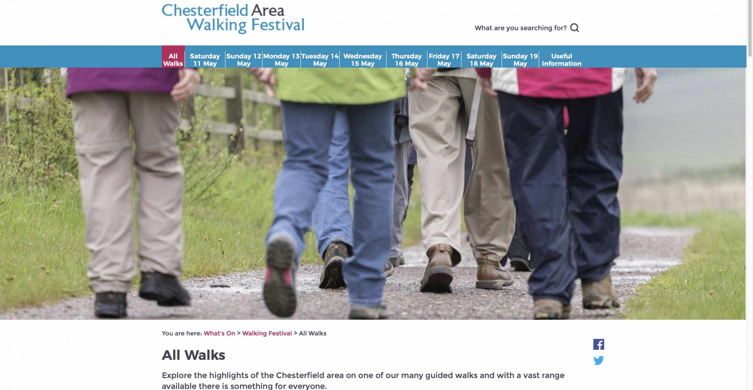 Chesterfield Walking Festival (11th – 19th May 2024)